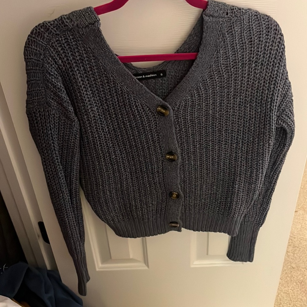 Blue Button Sweater Size Small